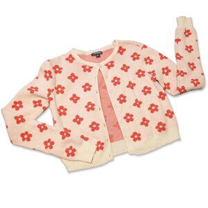 Flower Cropped Cardigan, Size Medium